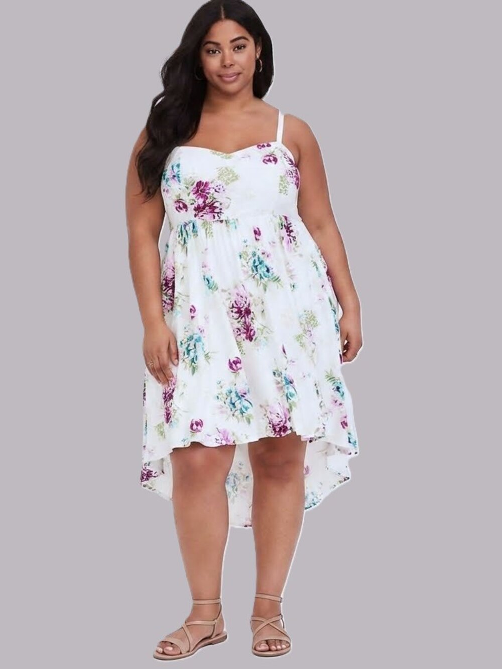 TORRID Mini Challis High Low Skater Dress. Plus Size 1